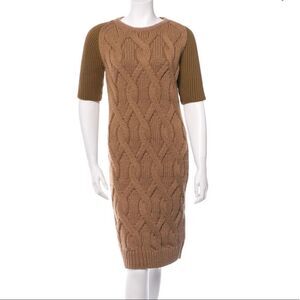 CARVEN Cable-Knit Sweater Dress